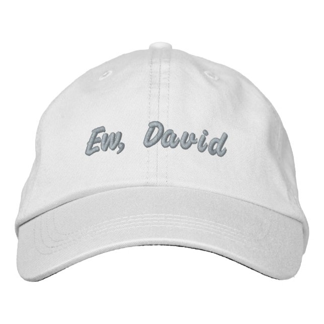 Ew, David Pink Lettering Embroidered Hat (Front)