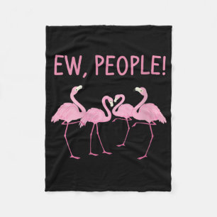 Ew People Flamingo Social Distancing Tropical Fleece Blanket