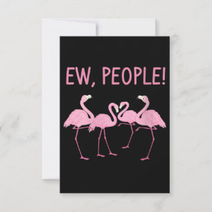 Ew People Flamingo Social Distancing Tropical Thank You Card