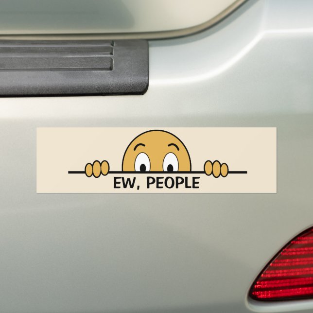 Ew People Funny Bumper Sticker (On Car)