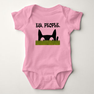 Ew People Funny Cat Green Grass Baby One Piece Bodysuit