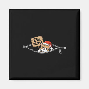 Ew People Funny Cute Christmas Cat For Kitty Enthu Magnet