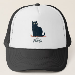 Ew People Funny Introvert Cat Vintage Trucker Hat