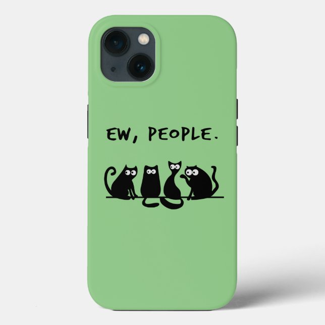 Ew People Funny Meowy Black Cats  Case-Mate iPhone Case (Back)