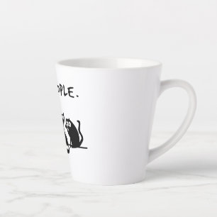 Ew People Funny Meowy Black Cats Latte Mug