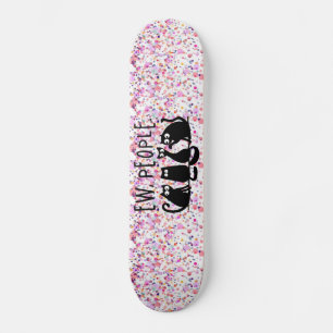 Ew People Funny Meowy Black Cats  Pouf Skateboard