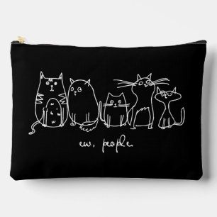 Ew, People Funny Meowy Cat Lovers Accessory Pouch