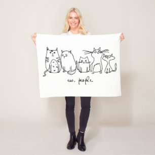 Ew, People Funny Meowy Cat Lovers Fleece Blanket