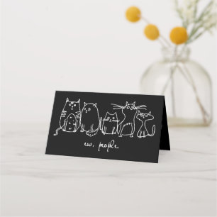 Ew, People Funny Meowy Cat Lovers Place Card