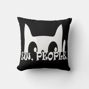 Ew People Funny White Cat Cushion