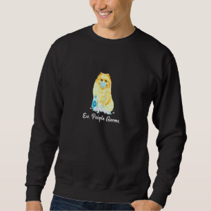 Ew People Germs Pomeranian Dog Wearing A Face Mask Sweatshirt