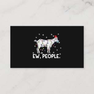 Ew People Goat Gift Santa Funny Goat Xmas Gift Enclosure Card
