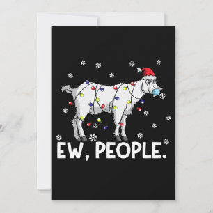 Ew People Goat Gift Santa Funny Goat Xmas Gift Holiday Card