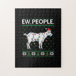 Ew People Goat  Santa Ugly Christmas Gift Jigsaw Puzzle