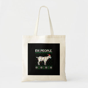 Ew People Goat Santa Ugly Christmas Gift Tote Bag