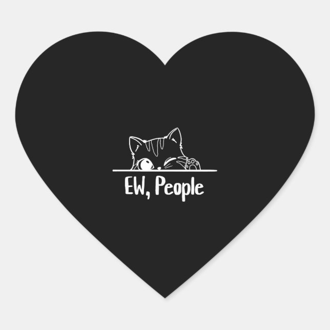 Ew People Heart Sticker (Front)