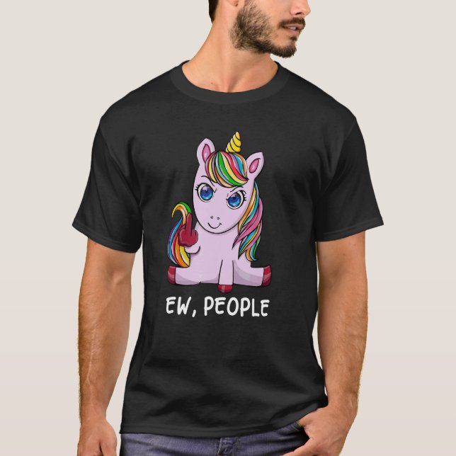 Ew People I Hate People Antisocial Eww People Unic T-Shirt (Front)