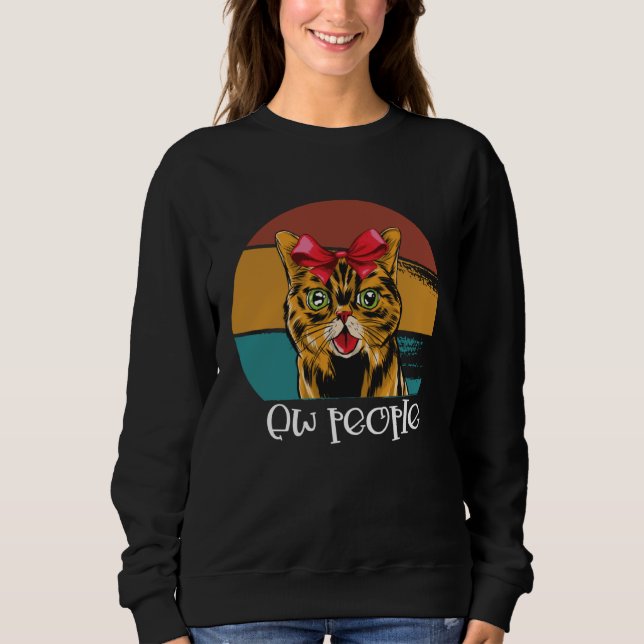 Ew People Introver  Cat  Joke Sarcastic Sweatshirt (Front)