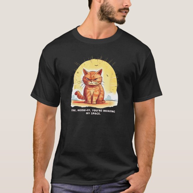 Ew People Meow-ff Cat Print T-Shirt (Front)