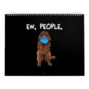 Ew People Newfie Dog Wearing Face Mask Gift Calendar
