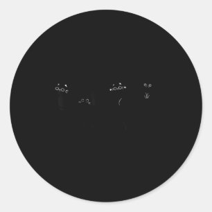 Ew People Retro Cat Funny Introvert Vintage Cat Lo Classic Round Sticker