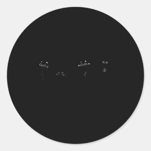 Ew People Retro Cat Funny Introvert Vintage Cat Lo Classic Round Sticker