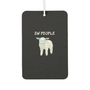Ew people sheep or lamb in mask   Quarantine Gift Car Air Freshener