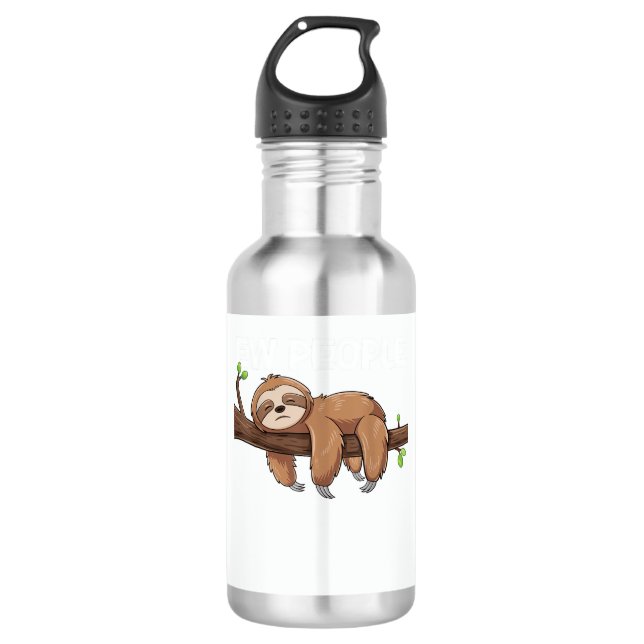 Ew People Sloth T-Shirt 710 Ml Water Bottle (Front)