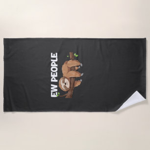 Ew People Sloth T-Shirt Beach Towel
