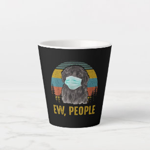 Ew People Vintage Retro Newfoundland Dog Gift Latte Mug