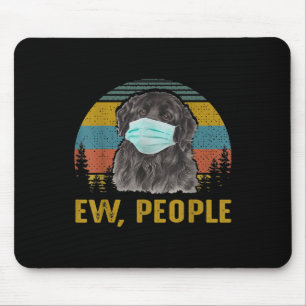 Ew People Vintage Retro Newfoundland Dog Gift Mouse Pad