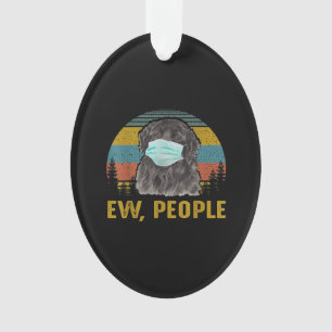 Ew People Vintage Retro Newfoundland Dog Gift Ornament