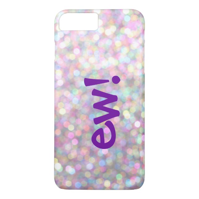 Ew! Sparkly Purple iPhone 7 Plus Case (Back)