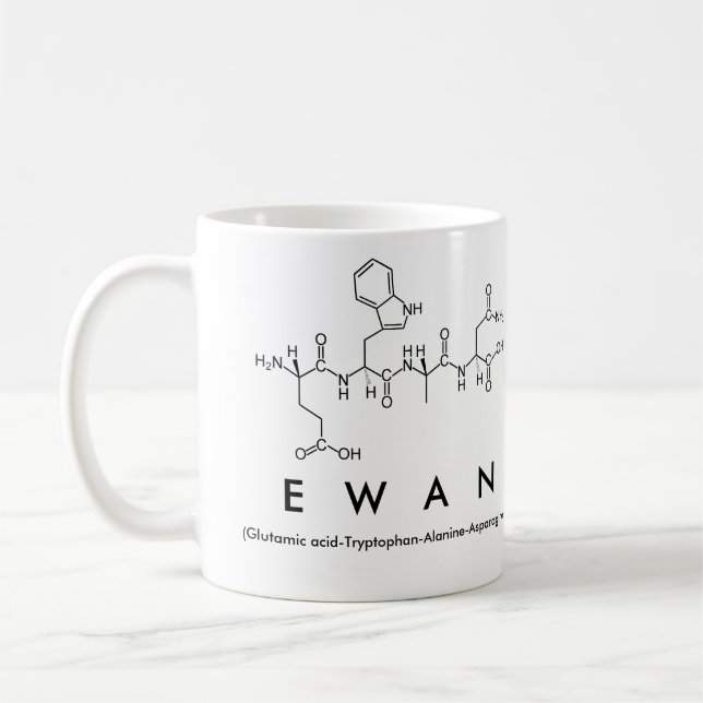 Ewan peptide name mug (Left)