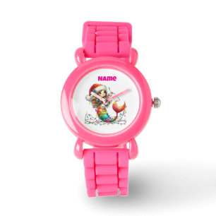 eWatch :  Personalized Pink Festive Pocket  Watch