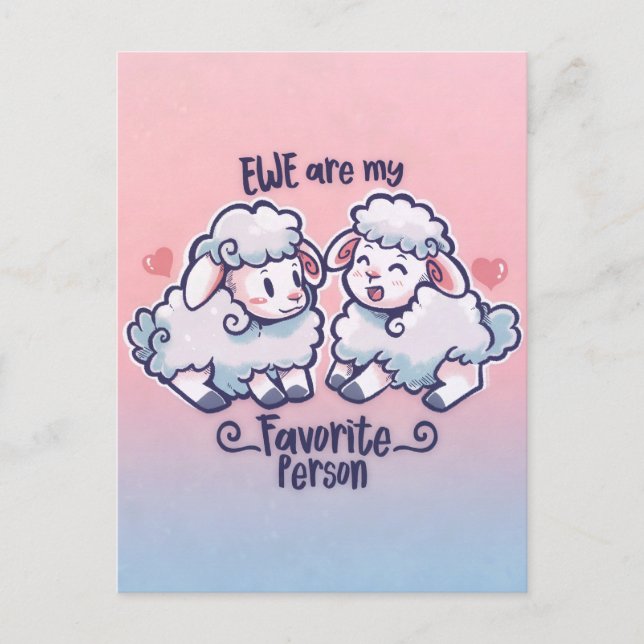 Ewe are my Favourite Person Postcard (Front)