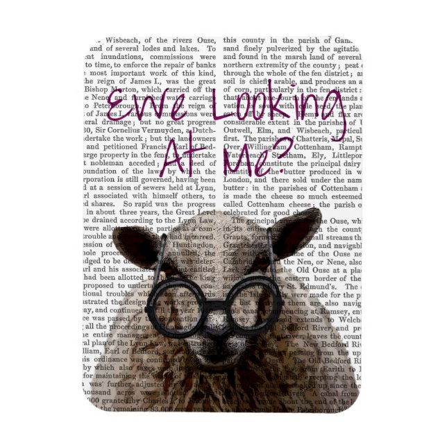 Ewe Looking at Me DeNiro Sheep 2 Magnet (Vertical)