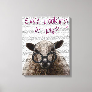 Ewe Looking at Me DeNiro Sheep Canvas Print