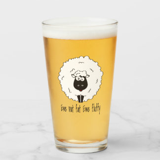 Ewe not fat ewe fluffy glass