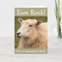 Ewe Rock! Sheep Birthday Card