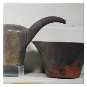 Ewer and basin (copper) ceramic tile