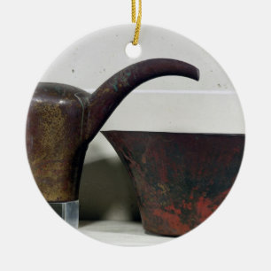 Ewer and basin (copper) ceramic tree decoration