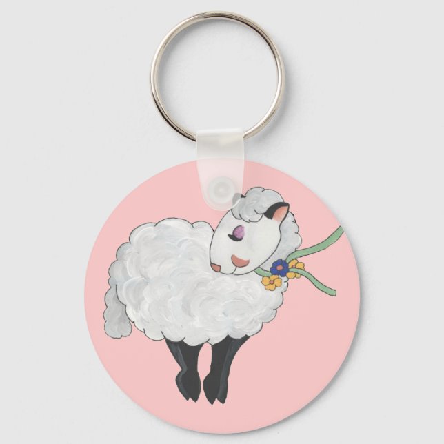 Ewe's not Fat, Ewe's Fluffy! Key Ring (Front)