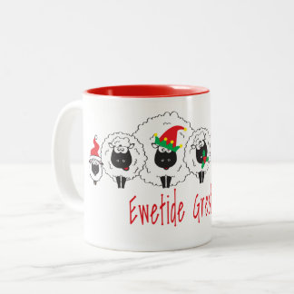 Ewetide Greetings Kiwi Style Two-Tone Coffee Mug