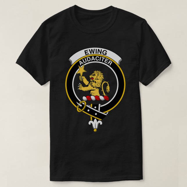 Ewing Crest Tartan Clan Scottish Clan 1 T-Shirt (Design Front)
