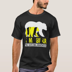 Ewing Sarcoma Awareness Mama Bear Yellow Ribbon Mo T-Shirt