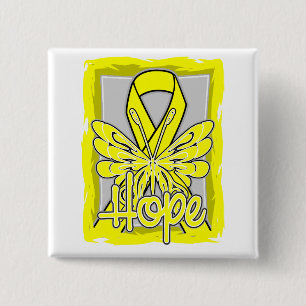Ewing Sarcoma Hope Butterfly Portrait 15 Cm Square Badge