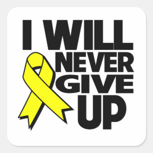 Ewing Sarcoma I Will Never Give Up Square Sticker