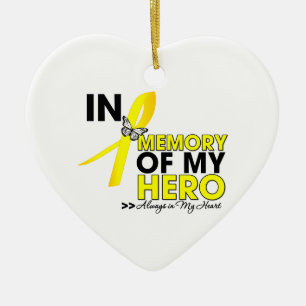 Ewing Sarcoma Tribute In Memory of My Hero Ceramic Ornament