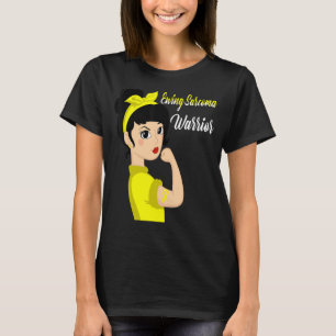Ewing Sarcoma Warrior Yellow Ribbon Women Support T-Shirt